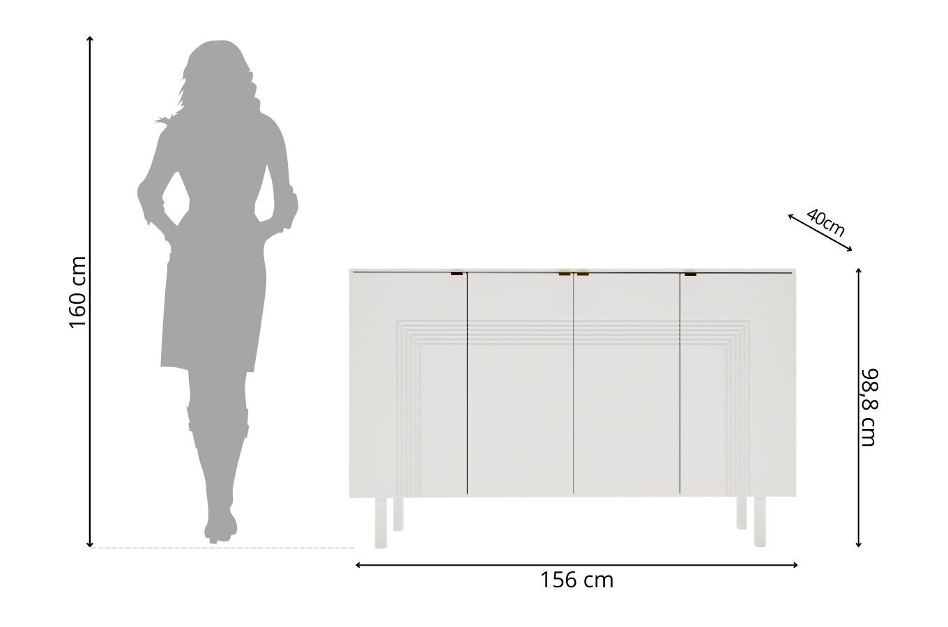 Valkoinen lipasto Dancan YOKO hinta ja tiedot | Lipastot | hobbyhall.fi