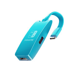 Sovitin SAMZHE DK-L3 3in1 Type-C Sisään PD100W HDMI USB2.0 för HUAWEI Mate40/P50 Samsung S20 Switch hinta ja tiedot | Adapterit | hobbyhall.fi