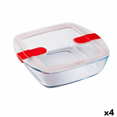 Ilmatiivis lounaslaatikko Pyrex Cook & Lämpö, ​​25 x 22 x 7 cm, 2,2 L, 4 kpl. hinta ja tiedot | Elintarvikkeiden säilytysastiat | hobbyhall.fi