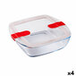 Ilmatiivis lounaslaatikko Pyrex Cook & Lämpö, ​​25 x 22 x 7 cm, 2,2 L, 4 kpl. hinta ja tiedot | Elintarvikkeiden säilytysastiat | hobbyhall.fi