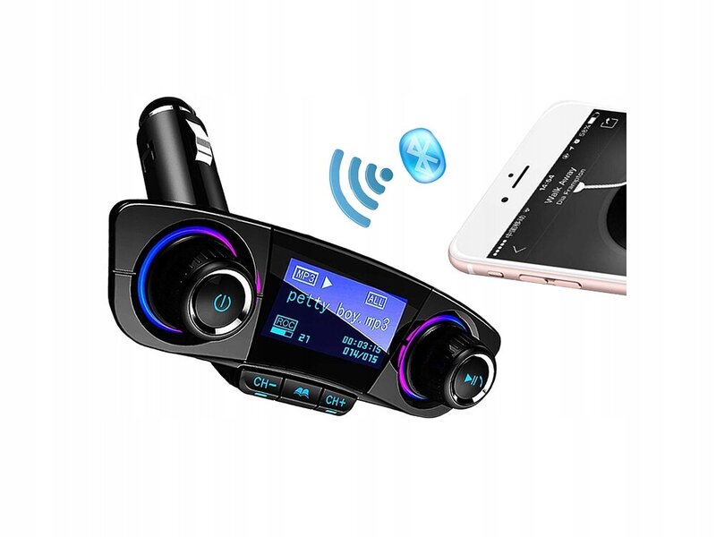 Auton fm-lähetin bluetooth usb 5.0 8in1