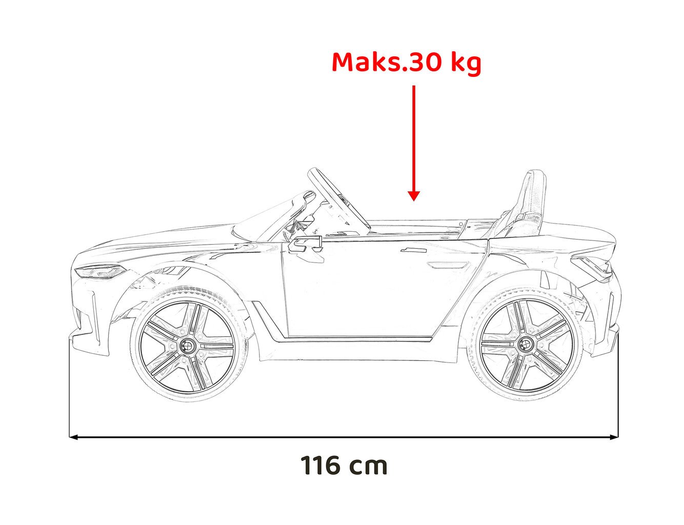 BMW I4 yksipaikkainen sähköauto, valkoinen hinta ja tiedot | Lasten sähköautot | hobbyhall.fi