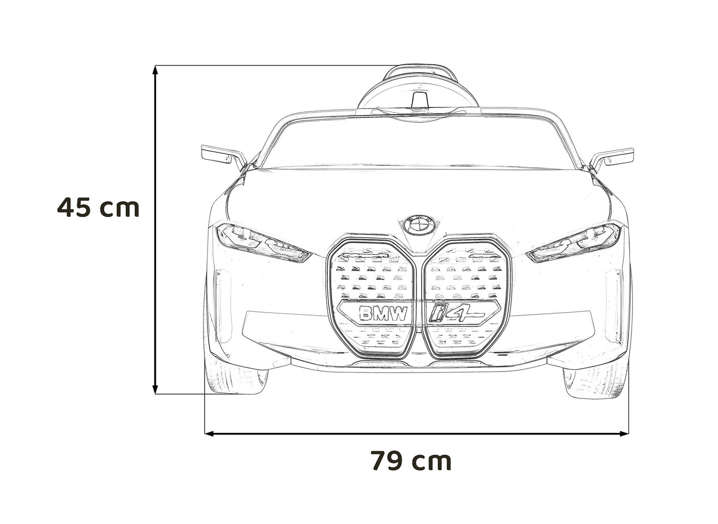 BMW I4 yksipaikkainen sähköauto, valkoinen hinta ja tiedot | Lasten sähköautot | hobbyhall.fi