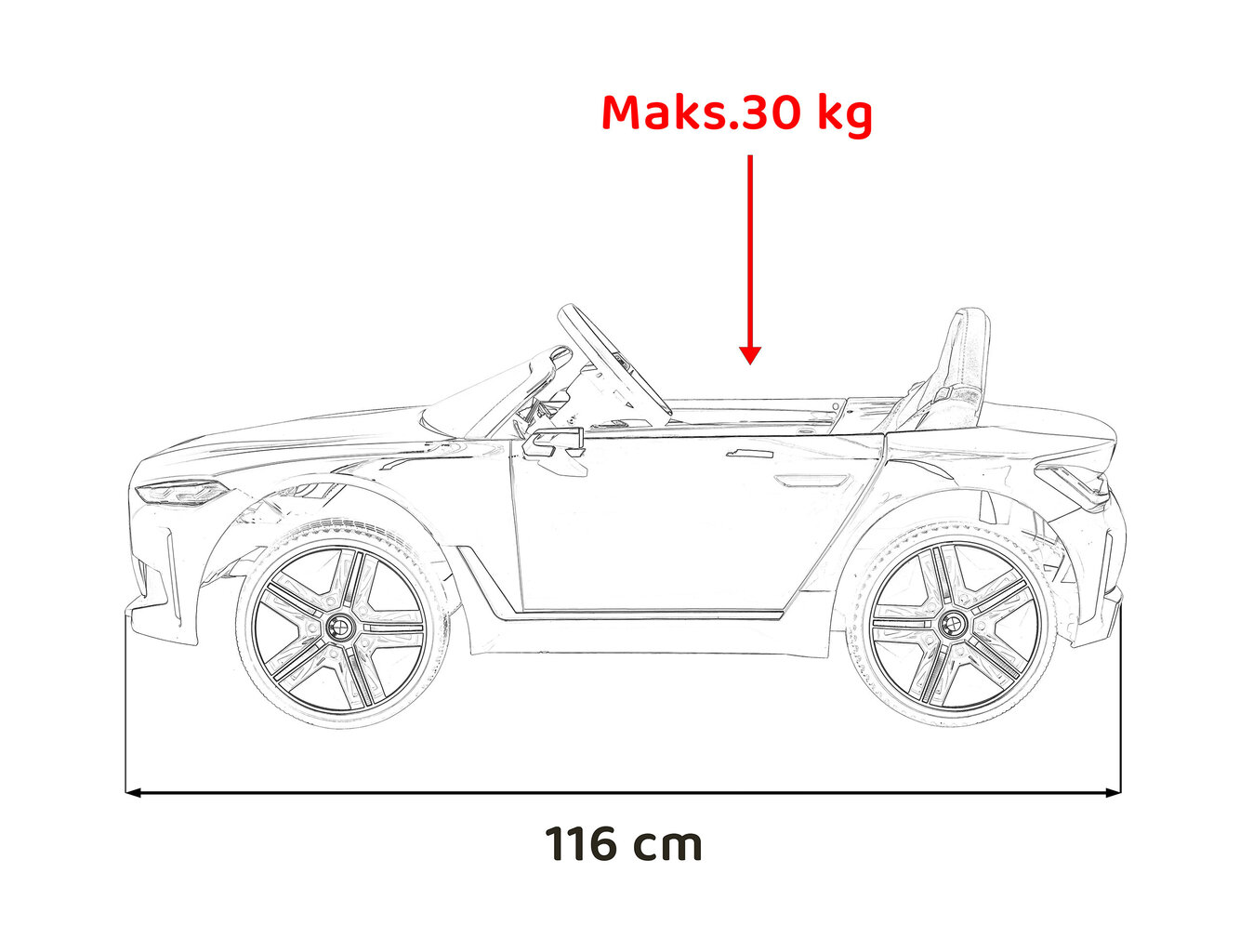 BMW I4 yksipaikkainen sähköauto, musta hinta ja tiedot | Lasten sähköautot | hobbyhall.fi