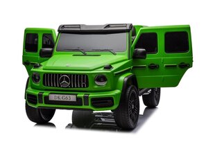 Mercedes G63 XXL 4x4 sähkökäyttöinen kaksipaikkainen jeeppi, vihreä, lakattu hinta ja tiedot | Lasten sähköautot | hobbyhall.fi