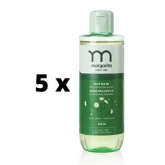 Kasvovesi MARGARITA, kamomillauutetta, 200 ml x 5 kpl paketti hinta ja tiedot | Kasvojen puhdistusaineet | hobbyhall.fi