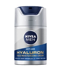 Kosteuttava kasvovoide Nivea Men Active AGE Hyaluron, 6 kpl hinta ja tiedot | Kasvovoiteet | hobbyhall.fi