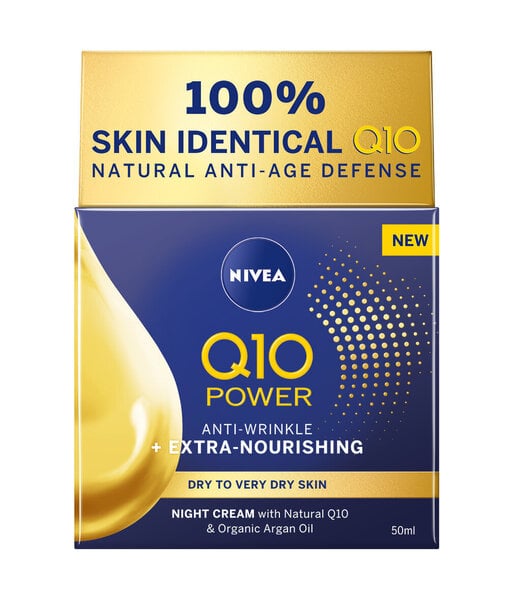 Yökasvovoide Nivea Q10 Power Extra, 3 x 50 ml