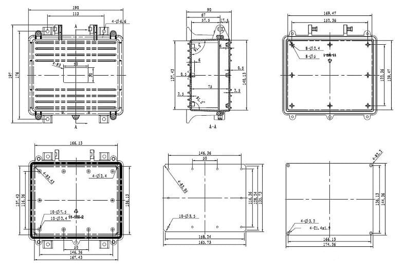 Asennuslaatikko 190x197x90mm hinta ja tiedot | Puhelimen lisätarvikkeet | hobbyhall.fi