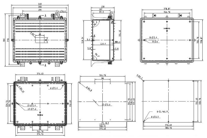 Asennuslaatikko 319x294x130mm hinta ja tiedot | Puhelimen lisätarvikkeet | hobbyhall.fi