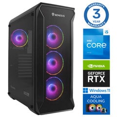 INTOP AQUA i5-14400F 16GB DDR5 2TB SSD M.2 NVME+2TB RTX4070 12GB WIN11 hinta ja tiedot | Pöytätietokoneet | hobbyhall.fi