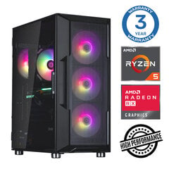 INTOP Ryzen 5 5500 16GB 500SSD M.2 NVME RX580 8GB no-OS hinta ja tiedot | Pöytätietokoneet | hobbyhall.fi