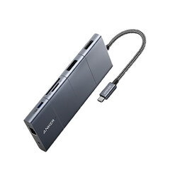 Sovitin ANKER A8385 11in1 Type-C Sisään DP HDMI SD/TF PD100W 1000mbps AUX 3.5mm 3USB USB-C3.1 för HUAWEI Mate40/P50 Samsung S20 hinta ja tiedot | Adapterit | hobbyhall.fi