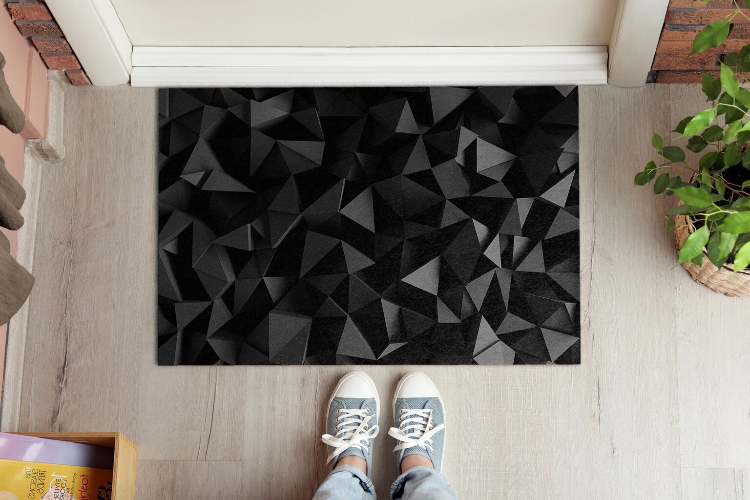 Kynnysmatto Geometrinen Abstraktio, 90x60 cm hinta ja tiedot | Ovimatot | hobbyhall.fi