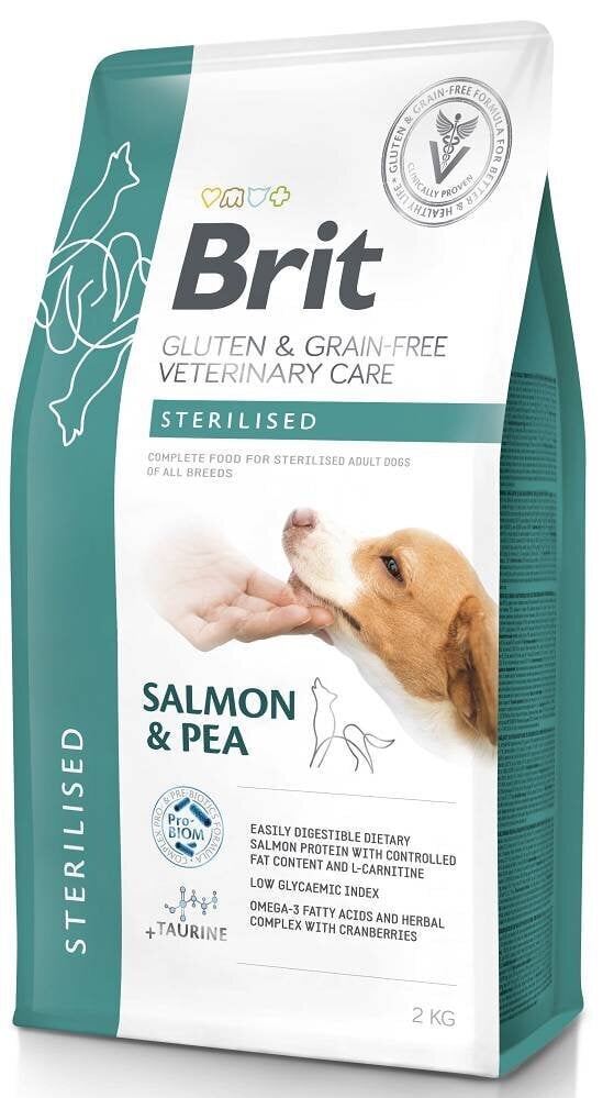 Brit Veterinary Care Adult steriloiduille kaikkien rotujen koirille lohella ja herneillä, 2kg hinta ja tiedot | Koiran kuivaruoka | hobbyhall.fi