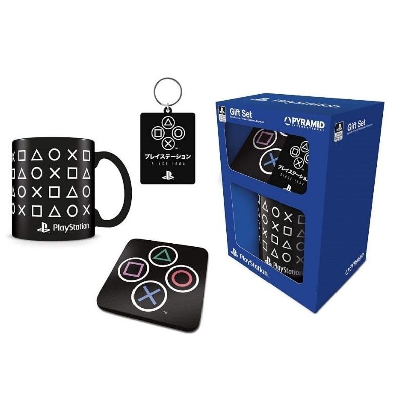 Playstation Onyx Mug + Coaster + Keychain Gift Set hinta ja tiedot | Pelien oheistuotteet | hobbyhall.fi