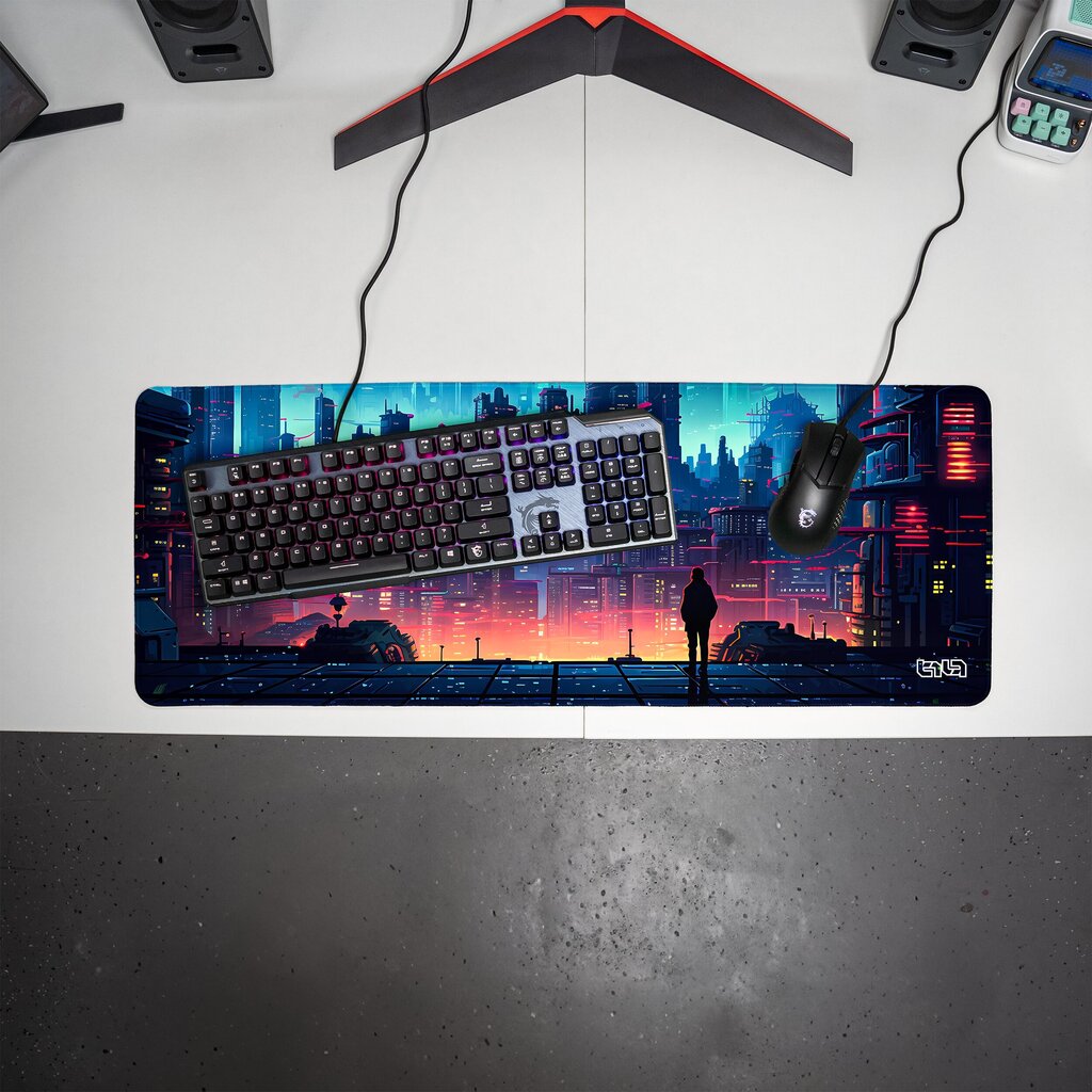 Hiirimatto Retro Cyberpunk 80x30 hinta ja tiedot | Pelien oheistuotteet | hobbyhall.fi