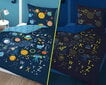 Vuodevaatteet lapsille 2 kpl pimeässä hehkuvia 140x200 Space Planets hinta ja tiedot | Vuodevaatteet lapsille | hobbyhall.fi