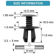 Asennusklipsit VW T4 T5 muoviklipsit ovipaneelin pidike harmaa 20 kpl. hinta ja tiedot | Lisätarvikkeet autoiluun | hobbyhall.fi