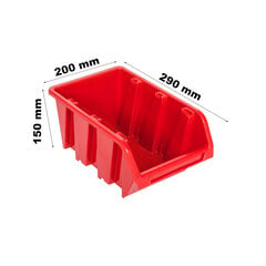 Lastauslaatikko 10 kpl lajittelulaatikko 29x20x15 cm punainen | Muoviset säilytyslaatikot pinotaan työpajassa hinta ja tiedot | Työkalupakit ja muu työkalujen säilytys | hobbyhall.fi