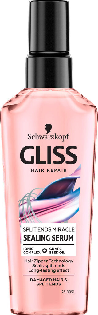 Hiusseerumi Gliss Split Ends, 3 x 75 ml hinta ja tiedot | Hiusnaamiot, öljyt ja seerumit | hobbyhall.fi