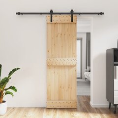 Vidaxl liukuovi laitteistosarjalla, 70x210cm, massiivimäntyä hinta ja tiedot | Sisäovet | hobbyhall.fi