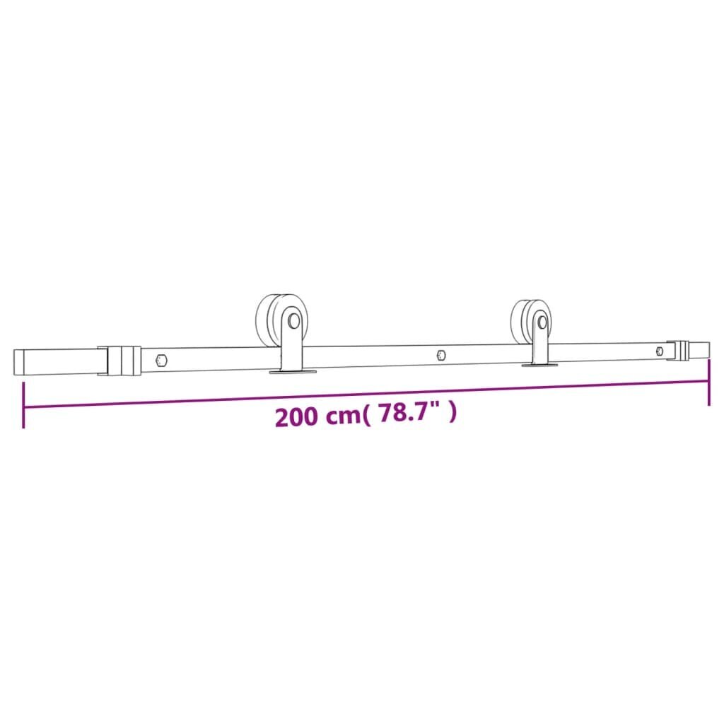 Liukuovi laitteistosarjalla, 90x210cm, massiivimäntyä hinta ja tiedot | Sisäovet | hobbyhall.fi