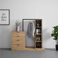 Eteiskaapisto Home4you Nova, 145x40x137cm, ruskea/musta hinta ja tiedot | Eteisen kaapit | hobbyhall.fi