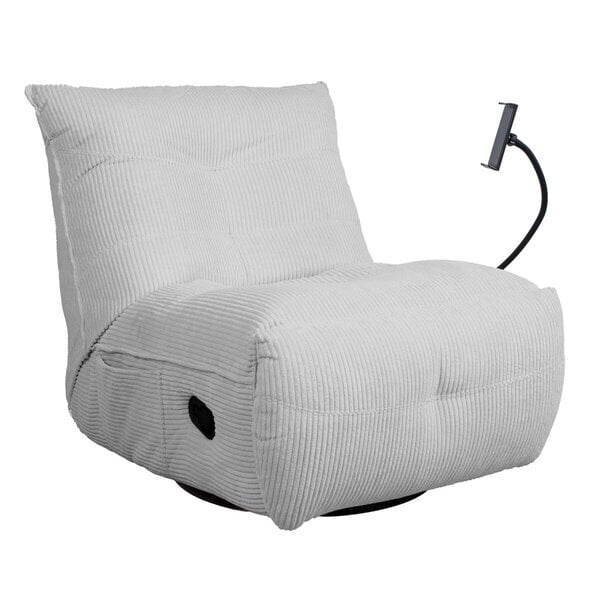 Nojatuoli - recliner Home4you, 82x100x92 cm, valkoinen