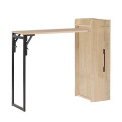 Baro pöytä Home4You Hedvig, 44.5x122x108 cm, ruskea/musta hinta ja tiedot | Ruokapöydät | hobbyhall.fi