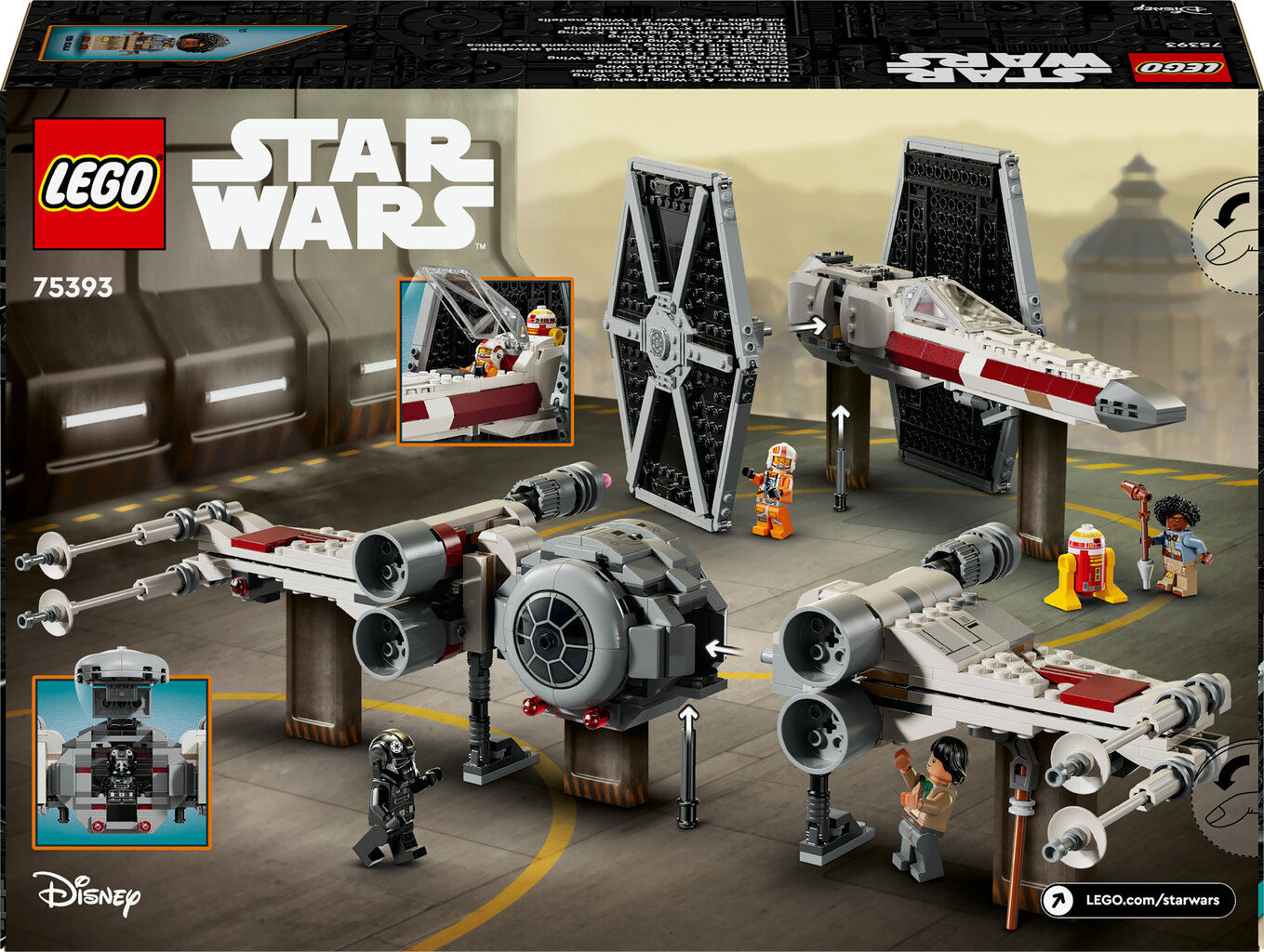 75393 LEGO® Star Wars™ yhdistetty TIE-hävittäjä ja X-Wing-malli hinta ja tiedot | LEGOT ja rakennuslelut | hobbyhall.fi