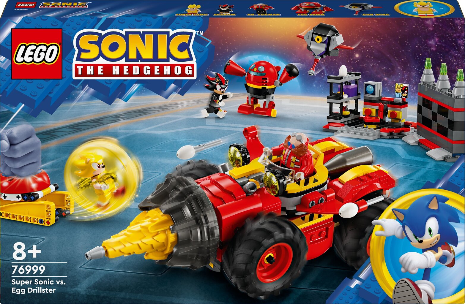 76999 LEGO® Sonic the Hedgehog Super Sonic vs Egg Driller hinta ja tiedot | LEGOT ja rakennuslelut | hobbyhall.fi