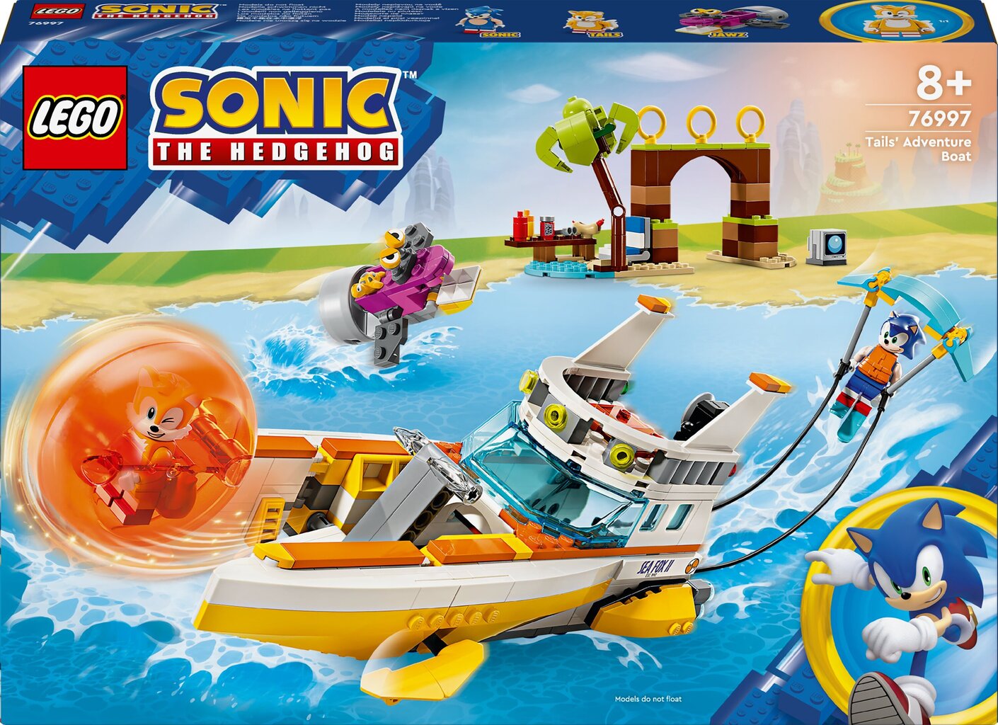 76997 LEGO® Sonic the Hedgehog™ Tails seikkailulaiva hinta ja tiedot | LEGOT ja rakennuslelut | hobbyhall.fi