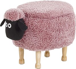 Lasten puffi Beliani Sheep, vaaleanpunainen hinta ja tiedot | Lasten nojatuolit ja säkkituolit | hobbyhall.fi