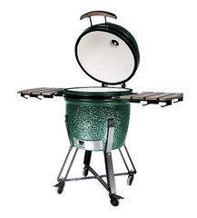 Grilli Kamado Euroliux E-18 BBQ, 121x65,5x108 cm, vihreä hinta ja tiedot | Grillit | hobbyhall.fi