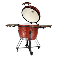 Grilli Kamado Euroliux E-18 BBQ, 121x65,5x108 cm, punainen hinta ja tiedot | Grillit | hobbyhall.fi