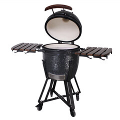 Grilli Kamado Euroliux E-18 BBQ, 121x65,5x108 cm, musta hinta ja tiedot | Grillit | hobbyhall.fi