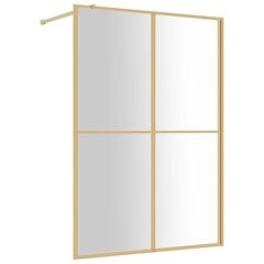 vidaXL Walk-in suihkun seinäke kirkas ESG-lasi kulta 140x195 cm hinta ja tiedot | Suihkuseinät ja -ovet | hobbyhall.fi