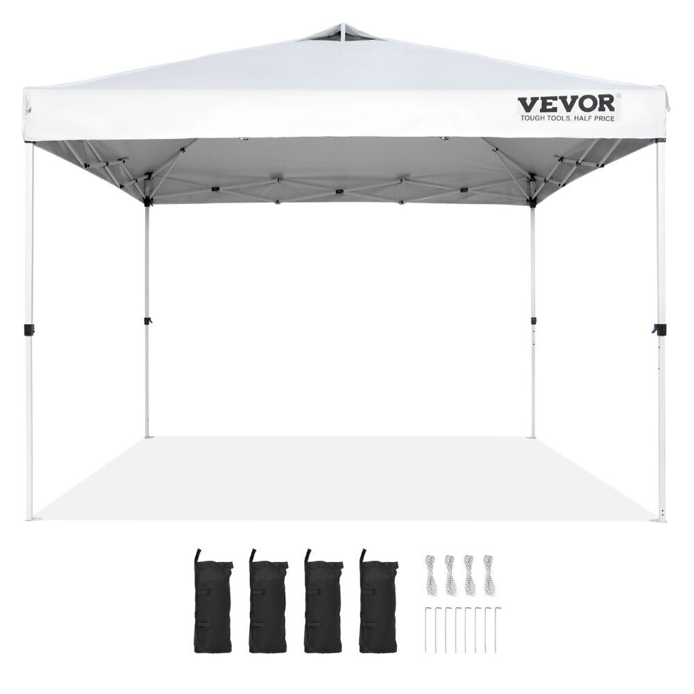 Pop-up taittuva paviljonki Vevor, valkoinen, 304x304cm hinta ja tiedot | Teltat | hobbyhall.fi