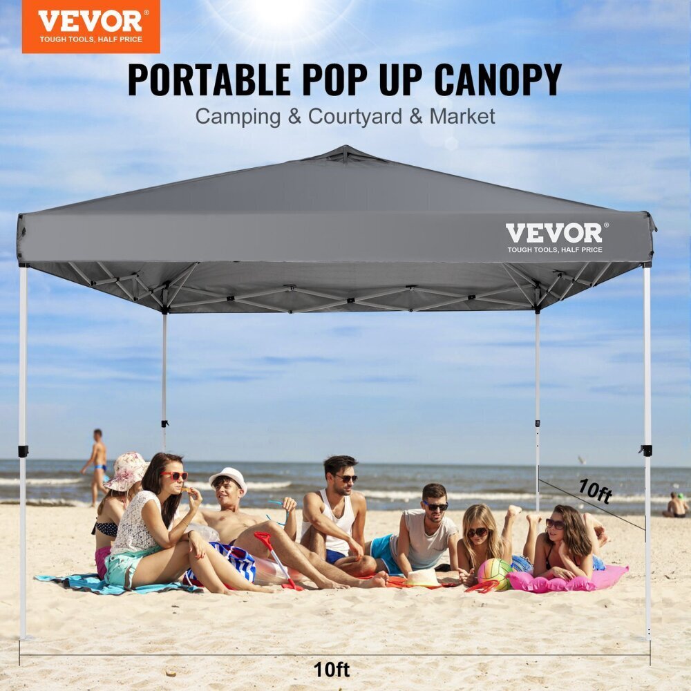 Pop-up taittuva paviljonki Vevor, harmaa, 304x304cm hinta ja tiedot | Teltat | hobbyhall.fi