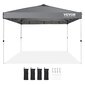 Pop-up taittuva paviljonki Vevor, harmaa, 304x304cm hinta ja tiedot | Teltat | hobbyhall.fi