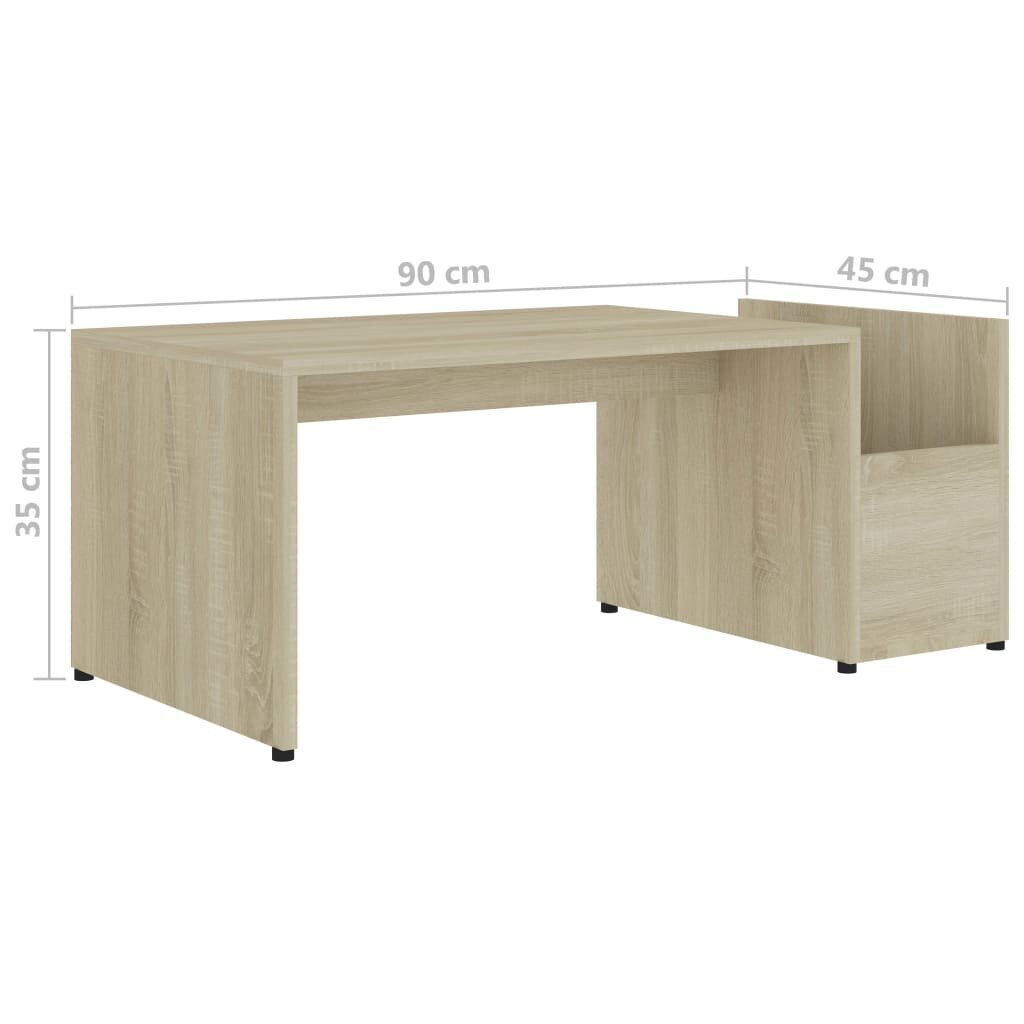 Sohvapöytä MDF, 90x45x35cm, tammennen hinta ja tiedot | Sohvapöydät | hobbyhall.fi