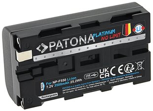 PATONA akku digitaaliseen kameraan Sony NP-F550/F330/F750 3500mAh Li-Ion Platinum USB-C hinta ja tiedot | Videokameran akut ja paristot | hobbyhall.fi