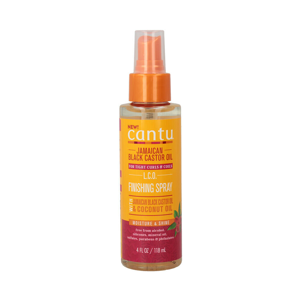 Hiusöljy Cantu Jamaican Black Castor Oil Finishing Spray (118 ml) hinta ja tiedot | Naamiot, öljyt ja seerumit | hobbyhall.fi