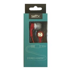 Setty X-Bass, punainen hinta ja tiedot | Kuulokkeet | hobbyhall.fi