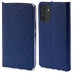 Moozy puhelinkuori Samsung Galaxy A54 5G korttikotelo metallireunalla, Tummansininen hiili hinta ja tiedot | Puhelimen kuoret ja kotelot | hobbyhall.fi