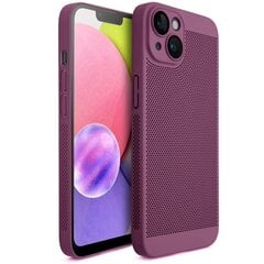 Moozy suojakuori iPhone 13, iPhone 14 kotelo tuuletuskuviolla VentiGuard Case, violetti hinta ja tiedot | Puhelimen kuoret ja kotelot | hobbyhall.fi