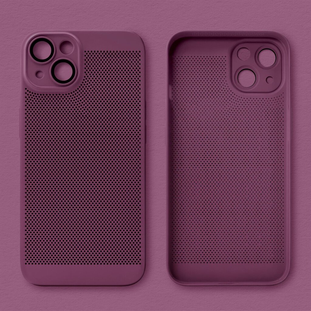 Moozy suojakuori iPhone 13, iPhone 14 kotelo tuuletuskuviolla VentiGuard Case, violetti hinta ja tiedot | Puhelimen kuoret ja kotelot | hobbyhall.fi