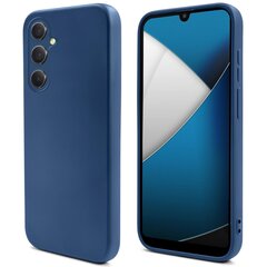 Moozy Lifestyle suojakuori Samsung Galaxy A34 5G silikonikotelo mikrokuituvuorella, Sininen hinta ja tiedot | Puhelimen kuoret ja kotelot | hobbyhall.fi