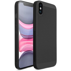 Moozy suojakuori iPhone X, iPhone XS kotelo tuuletuskuviolla VentiGuard Case, musta hinta ja tiedot | Puhelimen kuoret ja kotelot | hobbyhall.fi